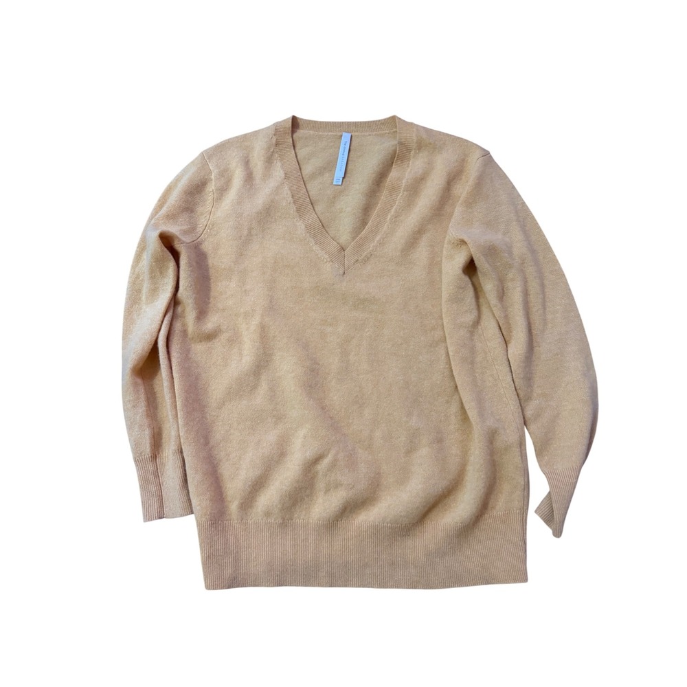 The Group Babaton Aritzia Merino Wool V-Neck‎ Sweater Yellow 2XS Knit Pullover